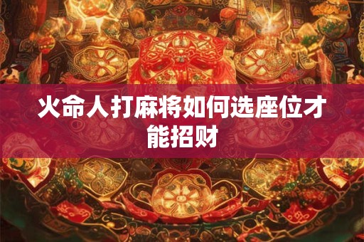火命人打麻将如何选座位才能招财