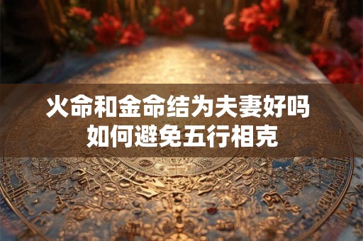 火命和金命结为夫妻好吗 如何避免五行相克