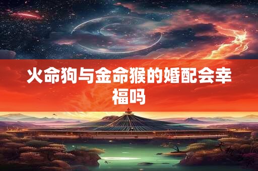 火命狗与金命猴的婚配会幸福吗