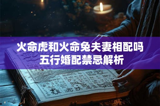 火命虎和火命兔夫妻相配吗 五行婚配禁忌解析