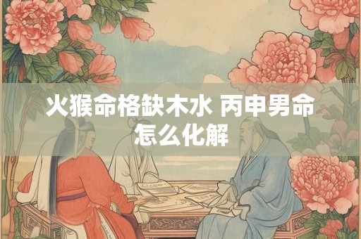 火猴命格缺木水 丙申男命怎么化解