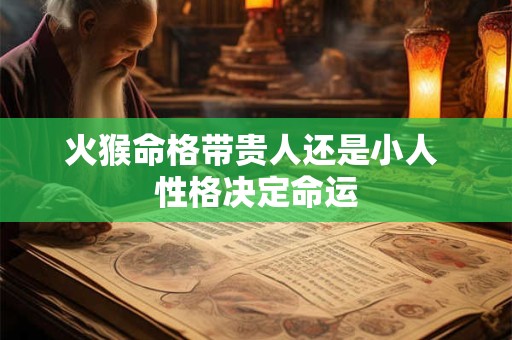 火猴命格带贵人还是小人 性格决定命运