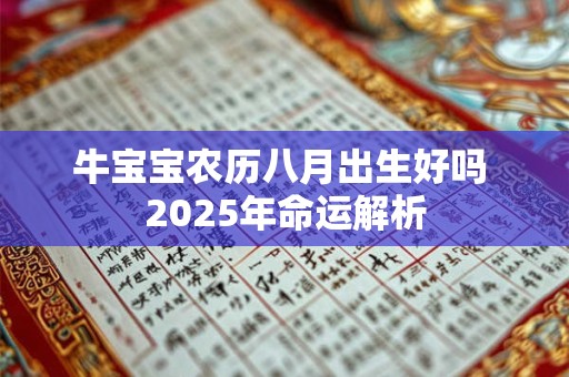 牛宝宝农历八月出生好吗 2025年命运解析