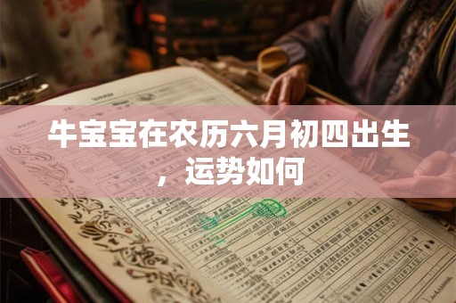牛宝宝在农历六月初四出生，运势如何