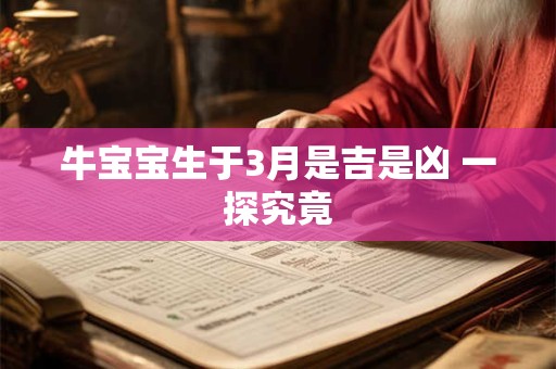 牛宝宝生于3月是吉是凶 一探究竟