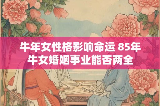 详细阅读:牛年女性格影响命运 85年牛女婚姻事业能否两全 牛年女性格影响命运 85年牛女婚姻事业能否两全