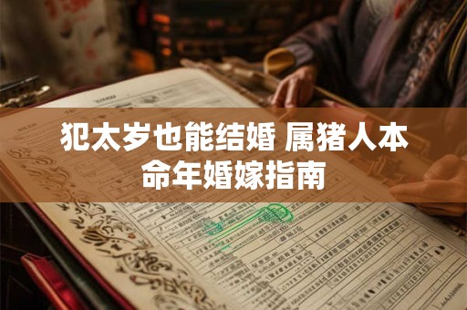 犯太岁也能结婚 属猪人本命年婚嫁指南