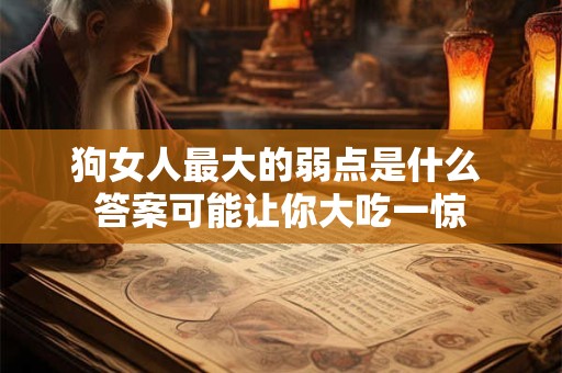 狗女人最大的弱点是什么 答案可能让你大吃一惊