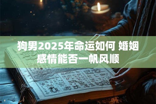 狗男2025年命运如何 婚姻感情能否一帆风顺