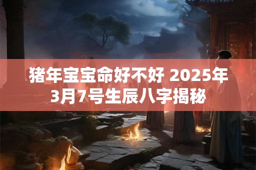 猪年宝宝命好不好 2025年3月7号生辰八字揭秘
