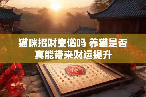 猫咪招财靠谱吗 养猫是否真能带来财运提升