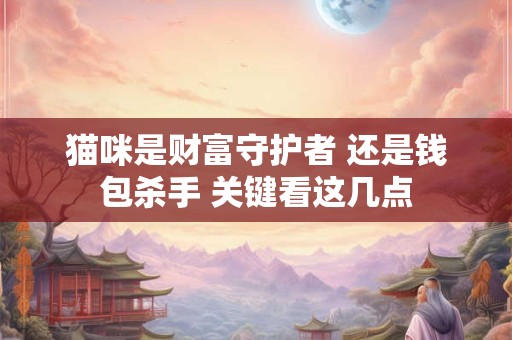 猫咪是财富守护者 还是钱包杀手 关键看这几点
