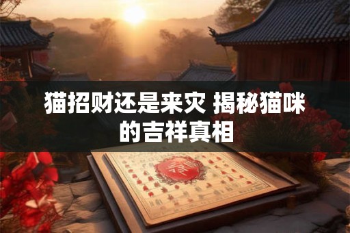 猫招财还是来灾 揭秘猫咪的吉祥真相
