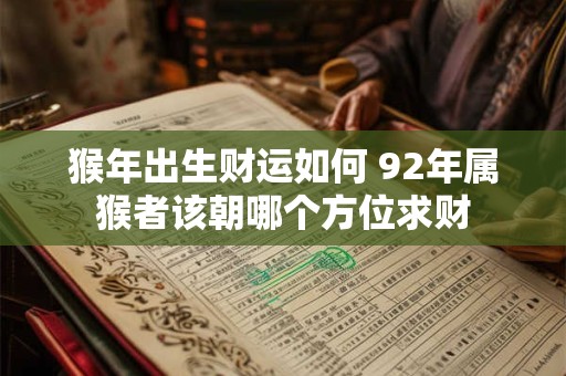 猴年出生财运如何 92年属猴者该朝哪个方位求财