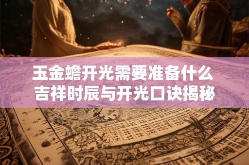 玉金蟾开光需要准备什么 吉祥时辰与开光口诀揭秘