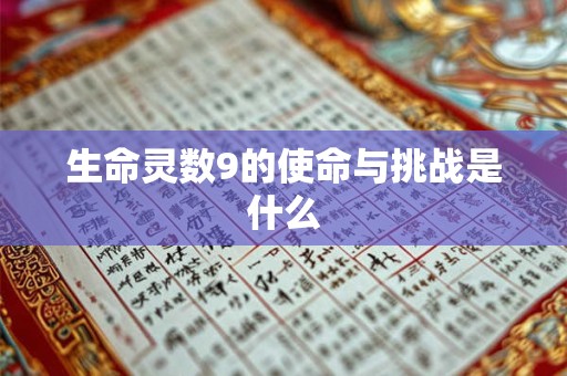 生命灵数9的使命与挑战是什么