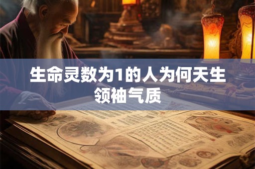 生命灵数为1的人为何天生领袖气质