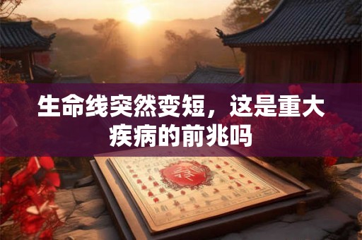 生命线突然变短，这是重大疾病的前兆吗