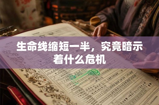 生命线缩短一半，究竟暗示着什么危机