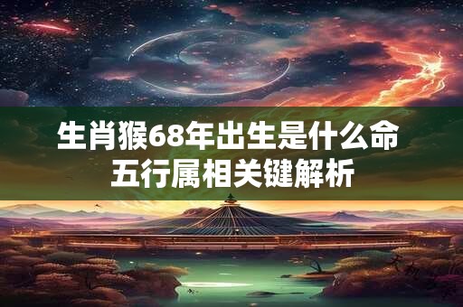 生肖猴68年出生是什么命 五行属相关键解析
