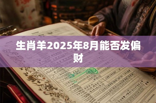 生肖羊2025年8月能否发偏财