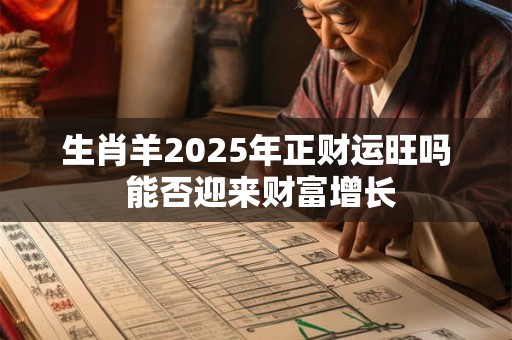 生肖羊2025年正财运旺吗 能否迎来财富增长