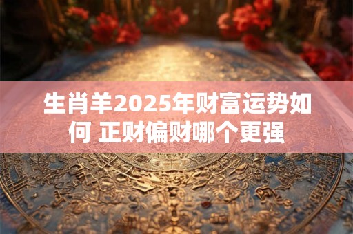 生肖羊2025年财富运势如何 正财偏财哪个更强