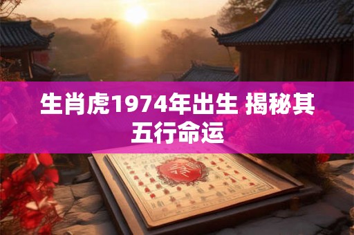 生肖虎1974年出生 揭秘其五行命运