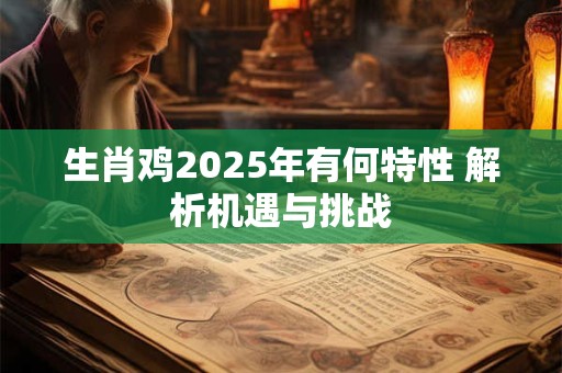 生肖鸡2025年有何特性 解析机遇与挑战