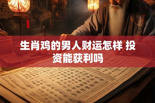 生肖鸡的男人财运怎样 投资能获利吗