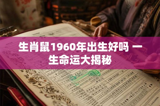 生肖鼠1960年出生好吗 一生命运大揭秘