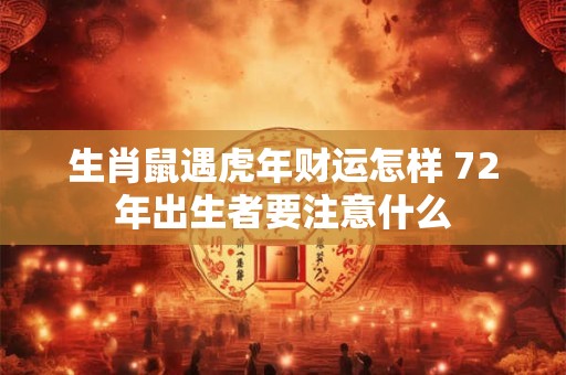 生肖鼠遇虎年财运怎样 72年出生者要注意什么
