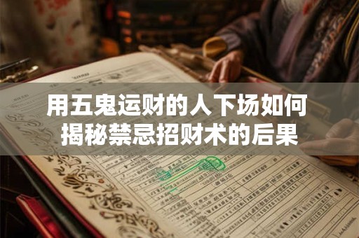 用五鬼运财的人下场如何 揭秘禁忌招财术的后果