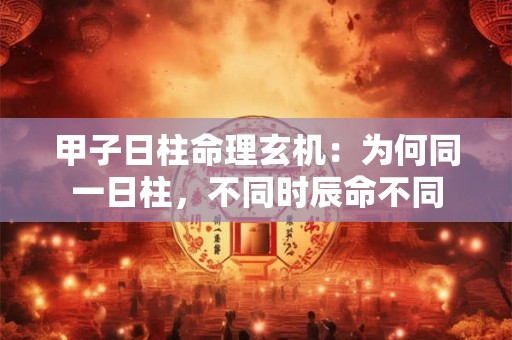 甲子年出生为何事业多坎坷