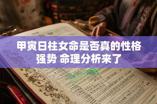 甲寅日柱女命是否真的性格强势 命理分析来了