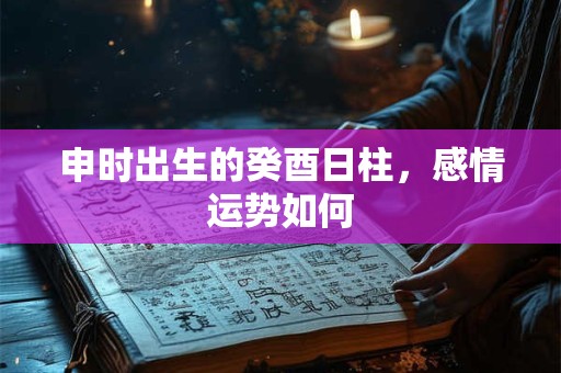 申时出生的癸酉日柱，感情运势如何