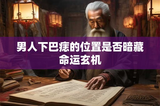 男人下巴痣的位置是否暗藏命运玄机