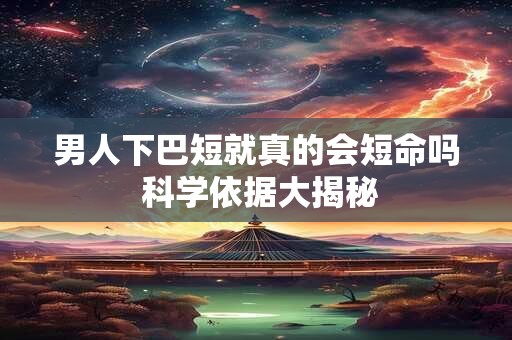 男人下巴短就真的会短命吗 科学依据大揭秘
