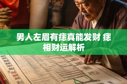 男人左眉有痣真能发财 痣相财运解析