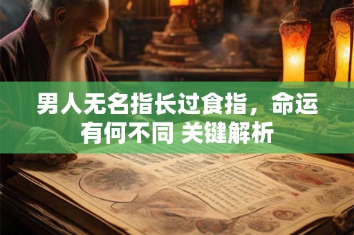 男人无名指长过食指，命运有何不同 关键解析