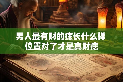 男人最有财的痣长什么样 位置对了才是真财痣