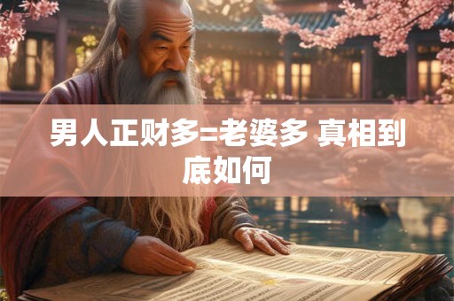 男人桃花运越旺，财运就越顺 真相大揭秘