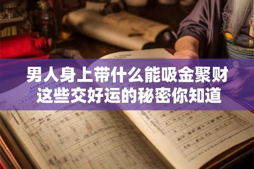男人身上带什么能吸金聚财 这些交好运的秘密你知道吗
