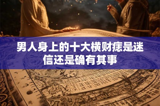 男人身上的十大横财痣是迷信还是确有其事