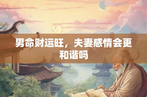 男命财运旺，夫妻感情会更和谐吗
