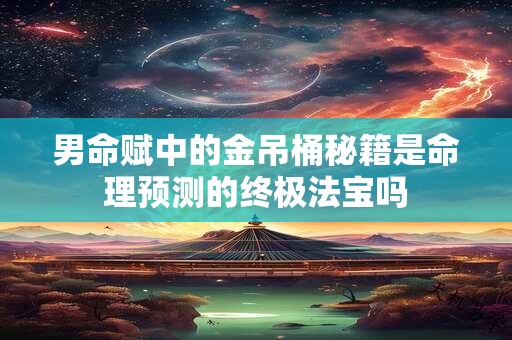 男命赋中的金吊桶秘籍是命理预测的终极法宝吗