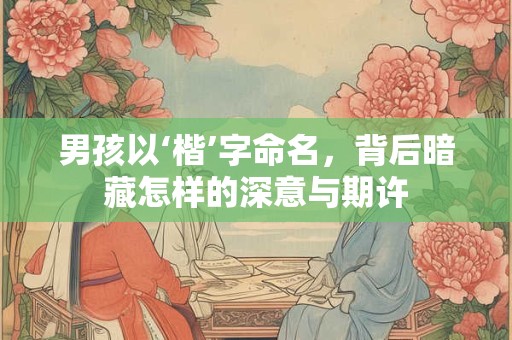 男孩以‘楷’字命名，背后暗藏怎样的深意与期许