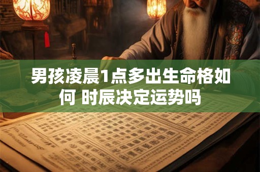 男孩凌晨1点多出生命格如何 时辰决定运势吗