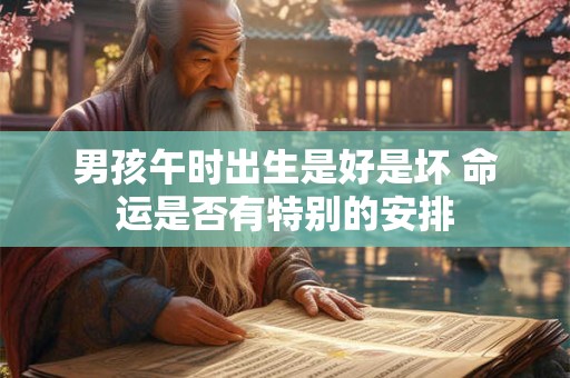 男孩午时出生是好是坏 命运是否有特别的安排