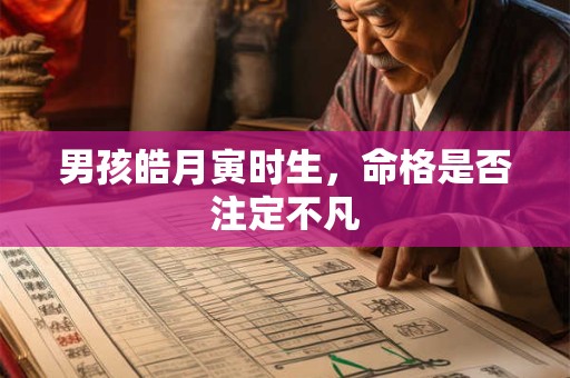 男孩皓月寅时生，命格是否注定不凡